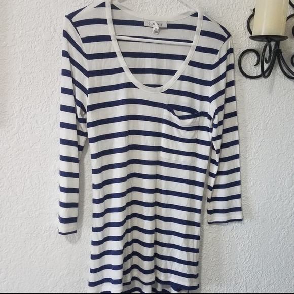 Cabi bonjour striped pocket tee style #425 - Picture 2 of 4